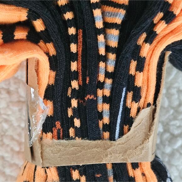 Rae Dunn Womens orange and black ankle socks pack of 10 pair size 5-10 - Picture 7 of 8